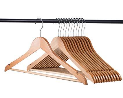 wood hangers with notches