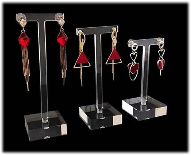 Clear Acrylic T stand Earrings Holder