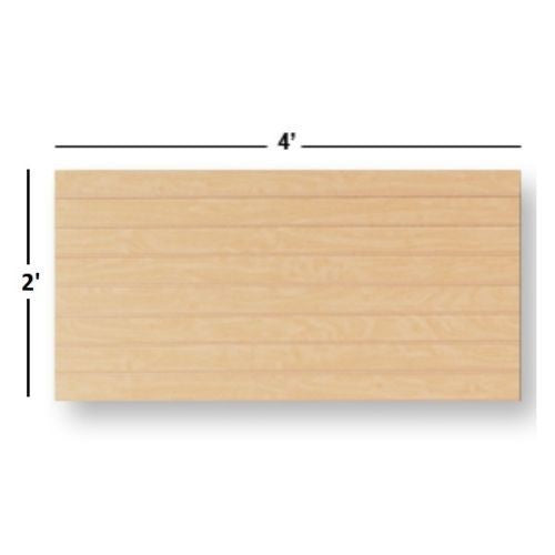 Paint Grade Unfinished Slatwall - 2'h x 4'w - EZ ship