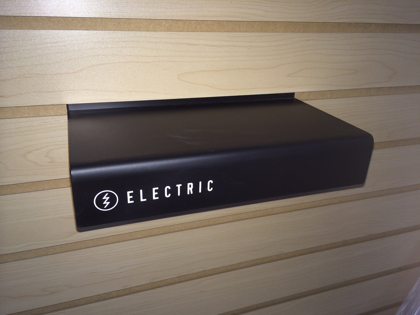 Matte Black Slatwall Shoe Shelf