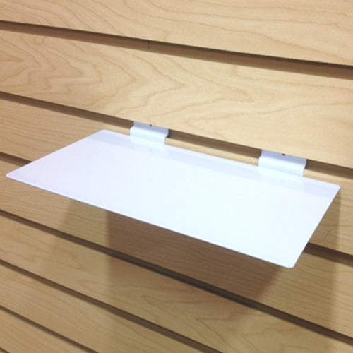 White Metal Shelf Slatwall Flat