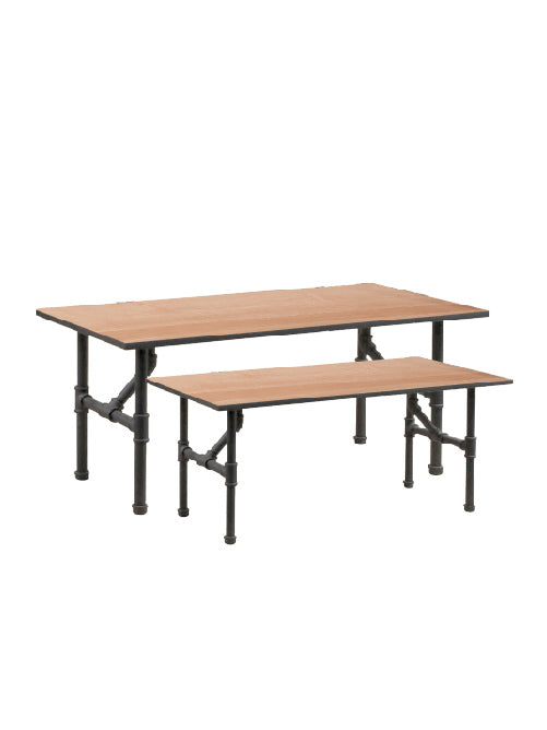 Pipe table Black / Brown - 2 sizes
