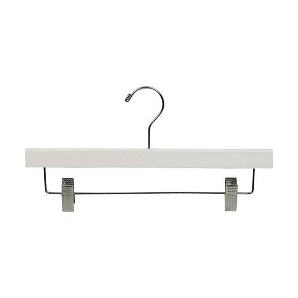 14" White Wood Bottom Hangers