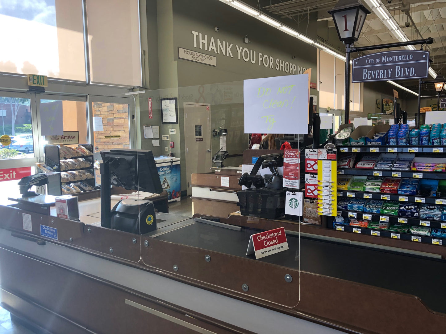 Clear Acrylic Panel - Counter Mount