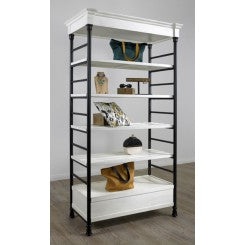 Single Wide Etagere - Distressed White
