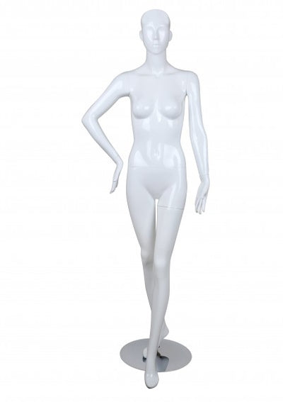 Female White glossy mannequin