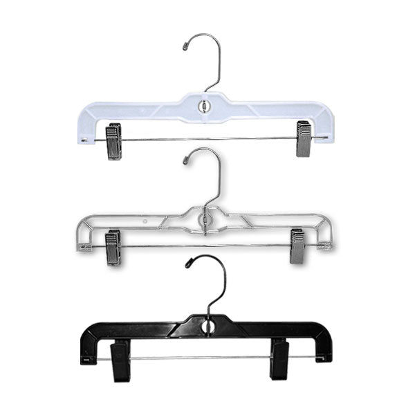 Plastic Pant Hanger Black with black hardware