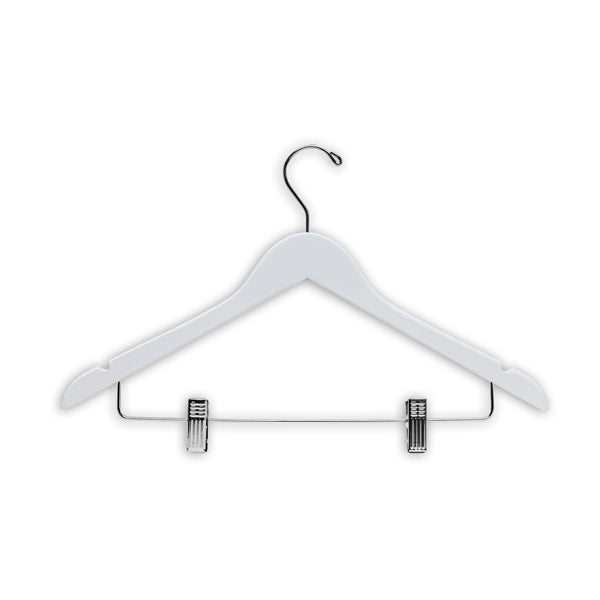 17" Wood Suit Hangers with Clips