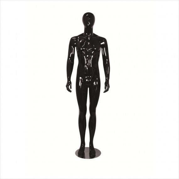 Male Mannequin Black Glossy