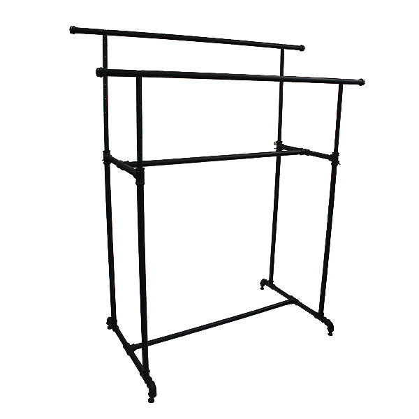 Matte black clothing online rack