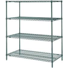 green epoxy wire shelves