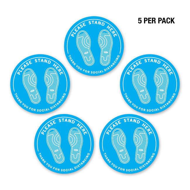 PPE Safety Floor Decal - Set of 5