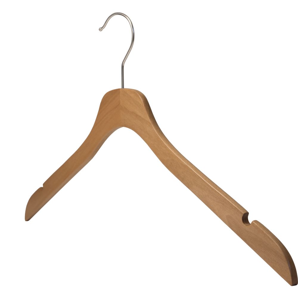 17 Deluxe - Wood Hangers Top - Natural Finish with notches – Sd&f