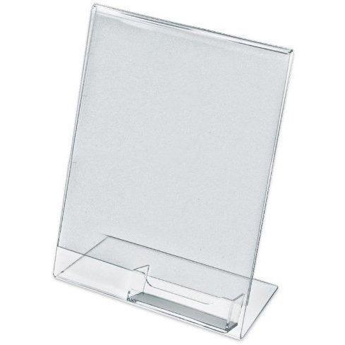 Gift card holder with marketing insert is clear acrylic