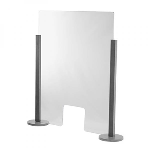 Sneeze Guard Wood Frame w/ Pass Thru