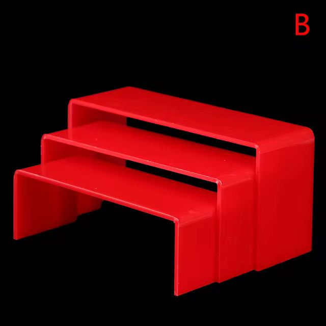 Acrylic Shoe Risers Set - Black or Red