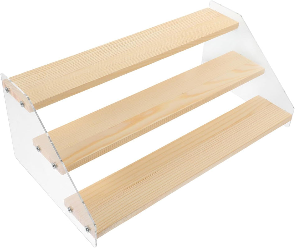 Wood and acrylic Riser - small and large size available - great for gifts, toys, cupcakes