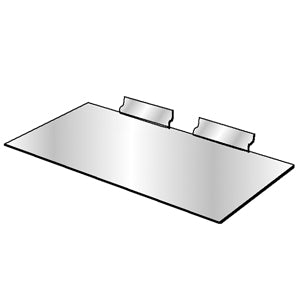 Clear Slatwall Shelf - 6 x 12