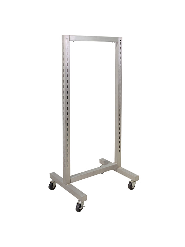 Double bar slotted clothing rack casters