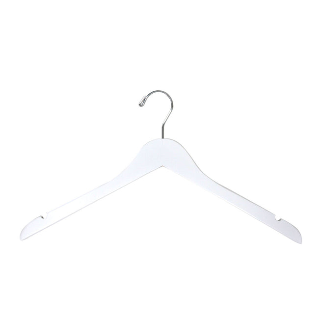 17" White - Wood Top Hangers