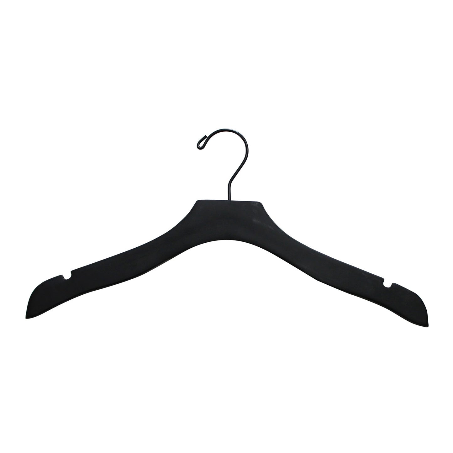 17" Black - Deluxe Top Hangers - Matte and Gloss finish (50 or 100)
