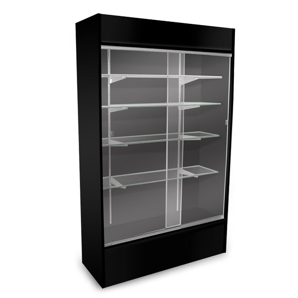 Wall Glass Display Case Black - 4'