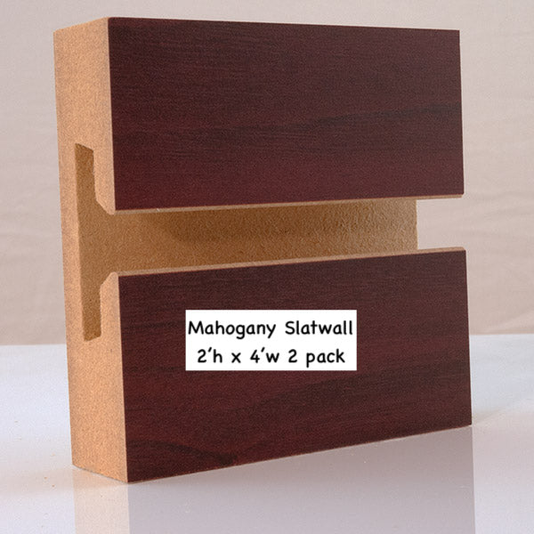 Mahogany slatwall panel 2'h x 4'w ez ship