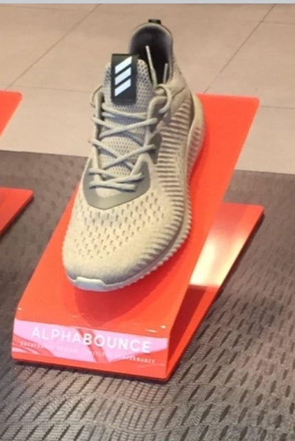 Red angled shoe riser acrylic