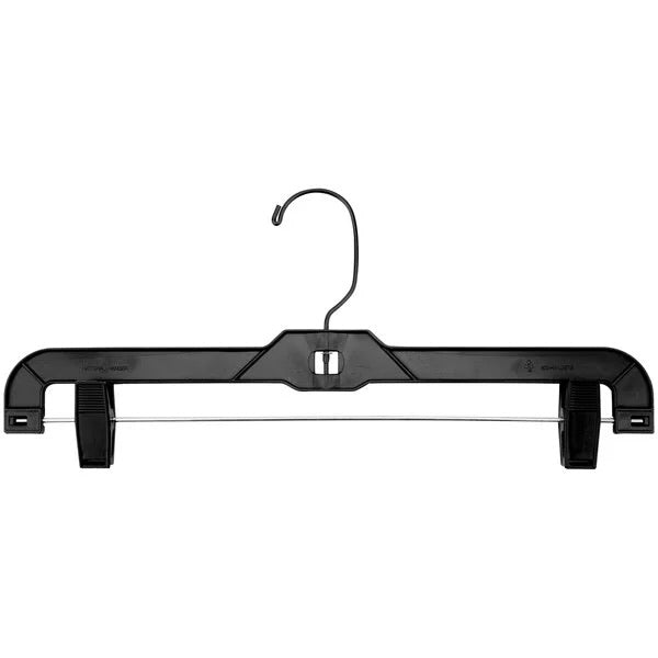 Plastic Pant Hanger Black with black hardware