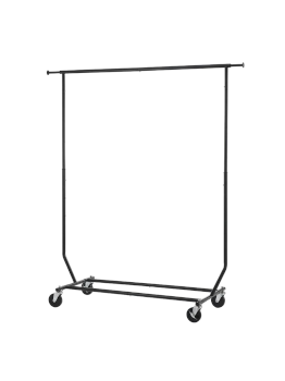 Black Single Bar Clothing Rack