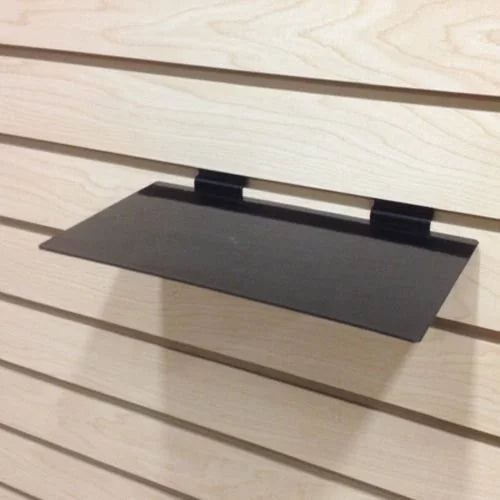 Black slatwall shelf - metal shoe shelf