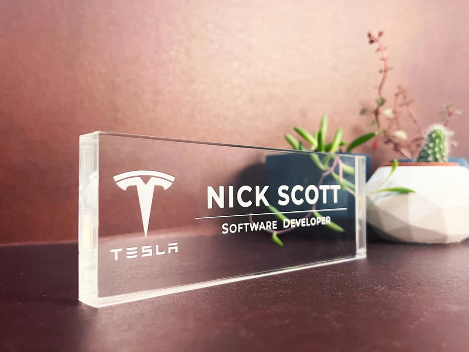 Clear Acrylic Logo Block