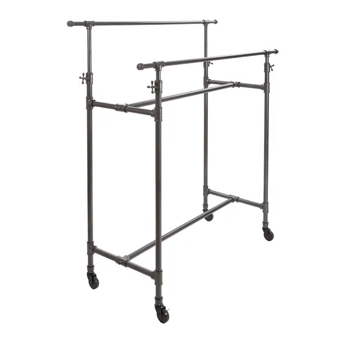 Grey rolling rack pipeline double bar