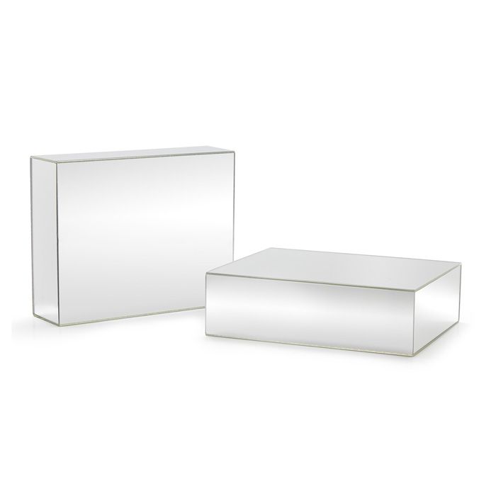 Large acrylic risers pedestal frosted finish