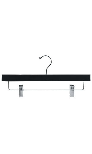 Black wood pant hangers 14"  (100)