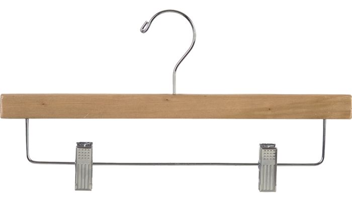 14" Natural Wood Bottom Hanger w/clips