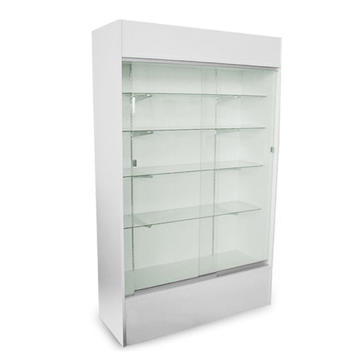 Wall Glass Display Case White - 4'