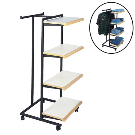 White retail displayer for clothing
