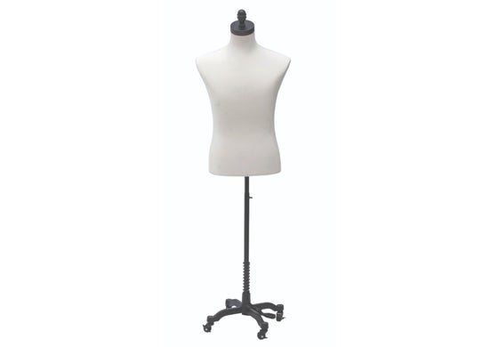 Male Coat Form w/ black acorn neck block and base – complete set