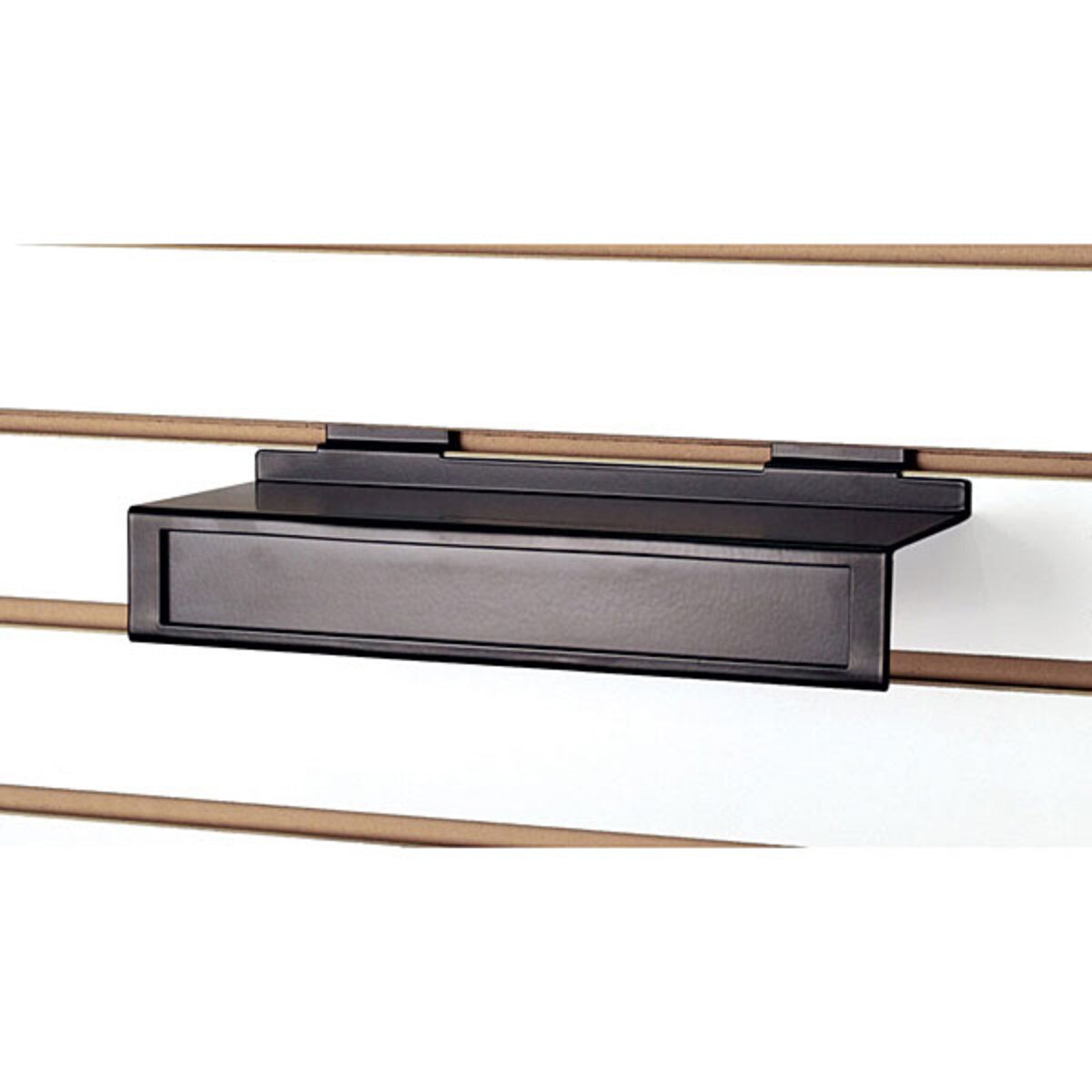 Metal shoe shelf with card holder