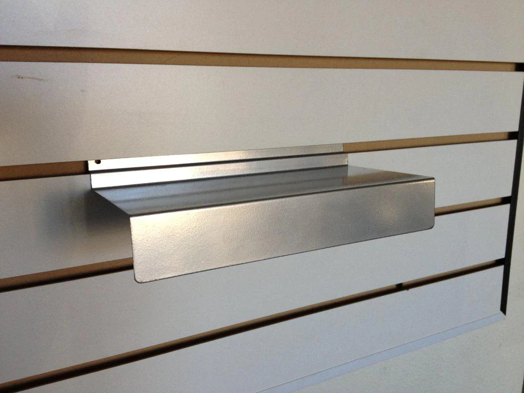 Metal Slatwall Shelf Gray