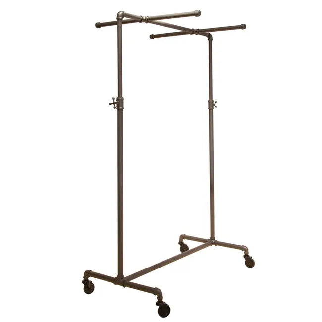 Pipeline adjustable ballet rack 2 two cross bars rolling casters