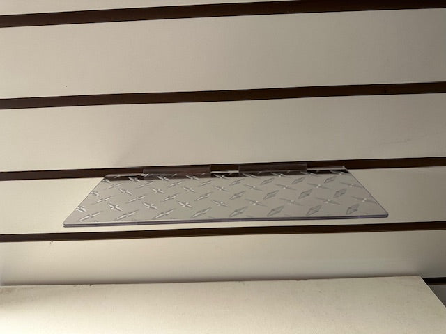 Diamond plate slatwall shelf