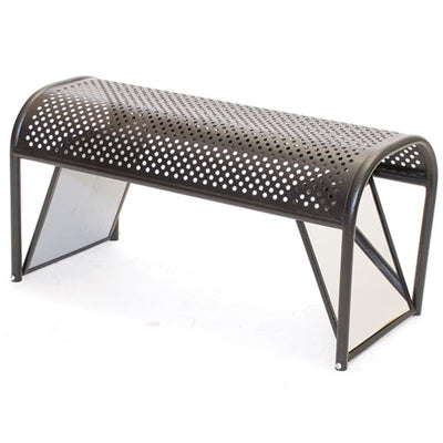 Black contemporary shoe bench with mirrored sides