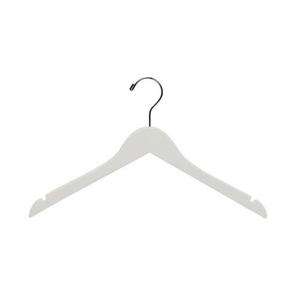 17" White Wood Top Hanger