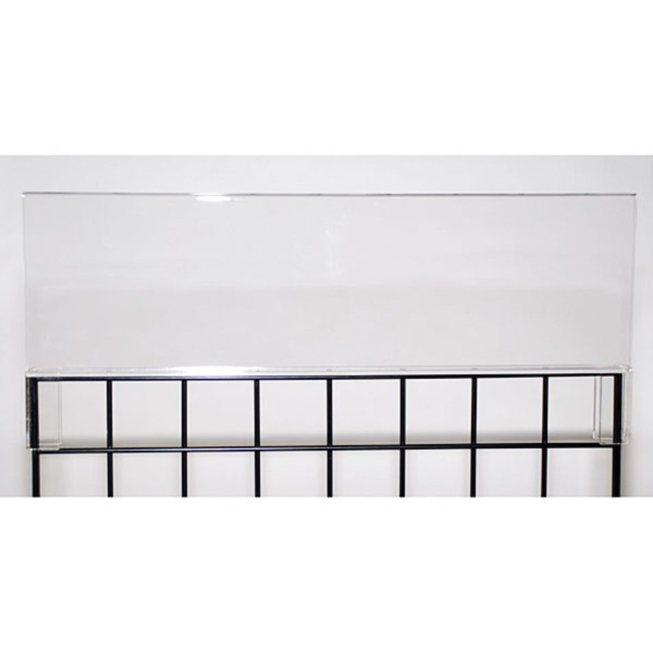 Gridwall Top Sign Holder - Acrylic