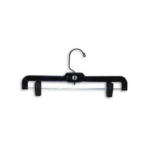 Plastic Pant Hanger Black with black hardware