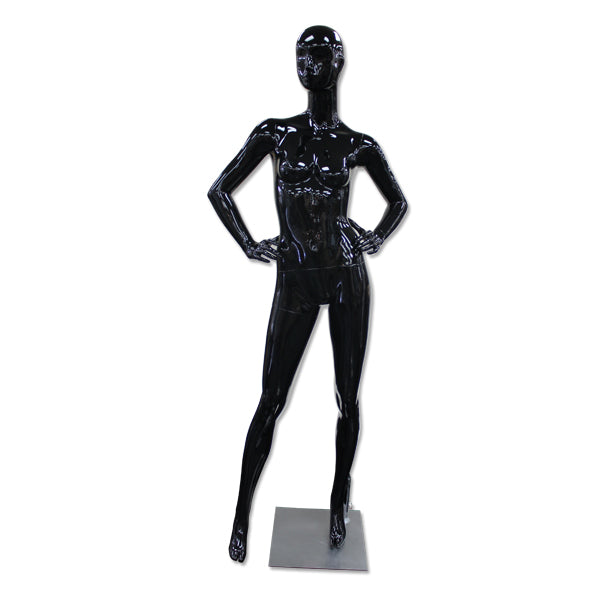Female Mannequin Gloss Black