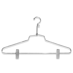metal suit hanger with clips