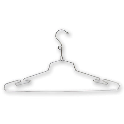 Chrome salesman hangers with loop hook